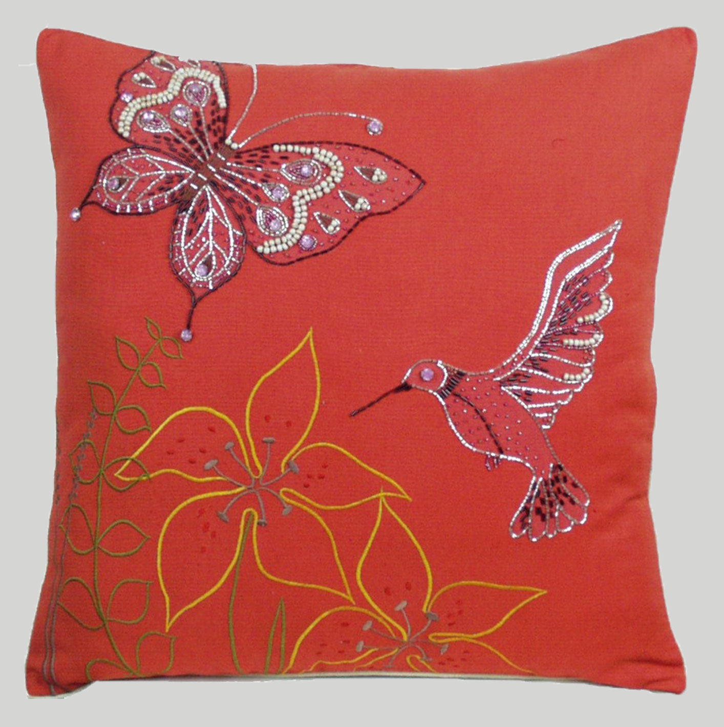 Anthropologie Butterfly Cushion Collection on Linen